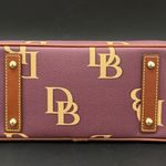 Dooney & Bourke Wine/Brown Coated Canvas Monogram Hobo Shoulder Bag Photo 3