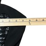 Alberto Makali Black Mini Dress Sz 10 Faux Leather Detail Y2K 90's Goth Party Photo 5