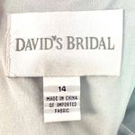 David's Bridal Elegant Silver Tiered Ruffle Cocktail Dress 14 Mother of Bride Photo 9
