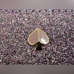 Kate Spade Burgess Court Small Slim Bifold Wallet Glitter Lilac Pink Purple Photo 2