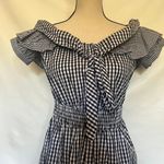 Her Entire Name Says Grace Gingham Dress Sz Ruffle Cottagecore Retro Feminine Black Photo 1