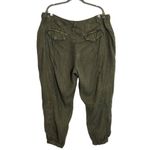  Army Green Linen Joggers Size 18W Sanctuary Green Linen Pants Photo 1