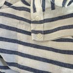 Derek Lam 10 Crosby Linen Blend Stripes Patch Pockets Shirt Photo 5
