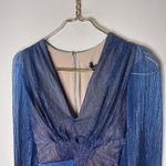 New Patbo Ombre Lurex Bodysuit in Aegean Blue XS Photo 3