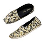Toms NEW Women’s Alpargata Espadrilles size 8 Gold Glitter Cheetah Photo 0