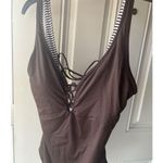 Tommy Bahama  NEW Breaker Bay Reversible Lace Back One-Piece Double Chocolate 14 Photo 11