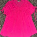 L LOVE  Medium Hot Pink Flowing Babydoll Shirt Photo 0