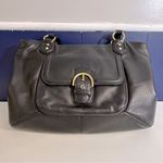 Coach  Campbell Belle Carryall Black‎ Leather Shoulder Bag Photo 1