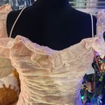 Hello Molly 🎀NWT Hello Monday Monday to Sunday Lace Off Shoulder Mini Dress in Blush Sz 8/L Photo 5