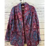 Columbia Women's Red Blue Geometric Fleece Cardigan S Photo 0