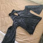 American Eagle NWT Blue Velvet Choker Top large Photo 4