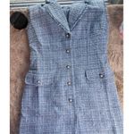 Maeve by Anthropologie Women's Blue Tweed Blazer Mini Dress Size 10 Photo 10