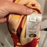 Anthropologie Maeve by Sweater Midi Shirt Dress in Yellow and Red Stripe Size S Photo 9