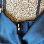 Venti6 Blue Cowl Nexk Satin Tank Top Size XL Photo 3