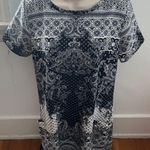 Abercrombie & Fitch Y2K Gray Abstract Floral Shift Mini Dress With Pockets, size M Photo 0