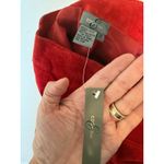 Red Suede Leather Mini Skirt Womens Panels Lined A Photo 4