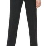 Calvin Klein Size 14 Black Pleated Cropped Straight Leg Dress Pants Tie Belt Photo 0