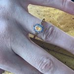 Natural Orange Garnet Sterling Silver Ring Size 8 Photo 3