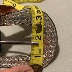 Western Rhinestone Cowgirl Cowboy Bling Studded Genuine Leather Belt Green Photo 4