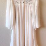 H&M Ivory Beaded Babydoll Dress Photo 0