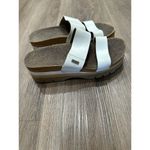 REEF  Sandals Womens 9 Cushion Vista Hi Platform Slip On Slide White Faux Leather Photo 2
