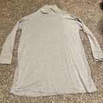 Eileen Fisher Gray Turtleneck Long Sleeve Tunic Top Minimalist Casual M/M Photo 0