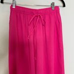 Boutique Hot Pink Linen Pull On Elastic Waist Pants Sz Small Photo 2