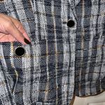 Halogen NAVY- BLACK LIBBIE TWEED BLAZER Size Medium EUC Photo 8