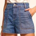 Ramy Brook  Hilary Blue Denim high rise Women's Shorts medium wash 31 Photo 0