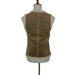 Karl Marc John Brown Faux Suede Sherpa Vest Open Front Boho Western Style Medium Photo 3