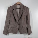 Free People Garnet Houndstooth Linen Blazer Women's Small NWT Structured Fall Photo 1