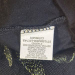 cha cha vente  Black Floral Embroidered Overlay Blouse Top Size‎ Small Photo 7