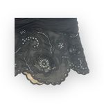 Vintage: Macis NY ❀ Silk Beaded 3D Flower Mesh Corset Illusion Top ❀ Black ❀ 14 Photo 4