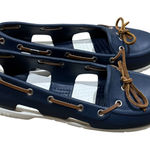 Crocs Beach line Women's size 7 Shoes Navy Blue Slip on Boat Shoe loafers Photo 0