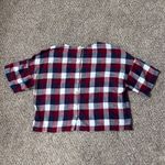 ZARA Plaid Short Sleeve Top Photo 4