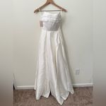 NWT SAU Lee X Revolve Heidi Strapless Gown White Bridal Long Dress Size 00 Photo 2