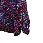 Ruby Rd Shirt Womens 10 Multicolor Textured Roll Tab Sleeves Button Up Blouse Photo 3