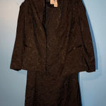 Covington  Elegant Black Jacquard Skirt Suit Photo 0