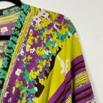 Rampage Vintage Green Purple Batwing Y2K Blouse Women’s M Woven Ruched Tunic Top Photo 8