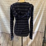 Navy/ grey striped lightweight hoodie Size L Photo 1