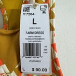 Farm Rio x Adidas Farm Psychedelic Wave Green Dress Victory Gold Size Large New Photo 5