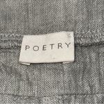 Poetry  Women’s Size 6 Light Blue Gray Linen V-Neck Button Front Vest Photo 3