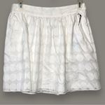 Cynthia Rowley  women's size 10 polka dot very cherry white skirt lined side zip Photo 9