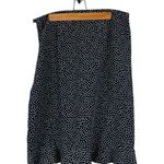 Spiegel Vintage Women’s Size 12 Black & White Polka Dot Lined Skirt Ruffle Hem Photo 7