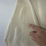 Love, Whit by Whitney Port Sweater Womens X Small Cream Crisscross Ribbed Knit Size XS Photo 10