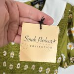 Smak Parlour Modcloth Retro Green Daisy Smocked Mini Dress Peter Pan Collar NWT Photo 5