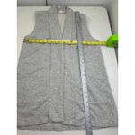 Eileen Fisher Cardigan terry sweatshirt Light Gray Size M Open Front Long Photo 5