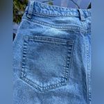Décor High Rise Distressed Ripped Knee Straight Leg Blue Denim Jeans Size 28 Photo 14
