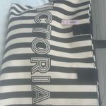 NWT Victoria’s Secret Black and White Striped Tote Bag and Makeup Bag! Photo 1