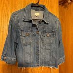 Loft  outlet quarter length sleeve cropped denim jacket Photo 0